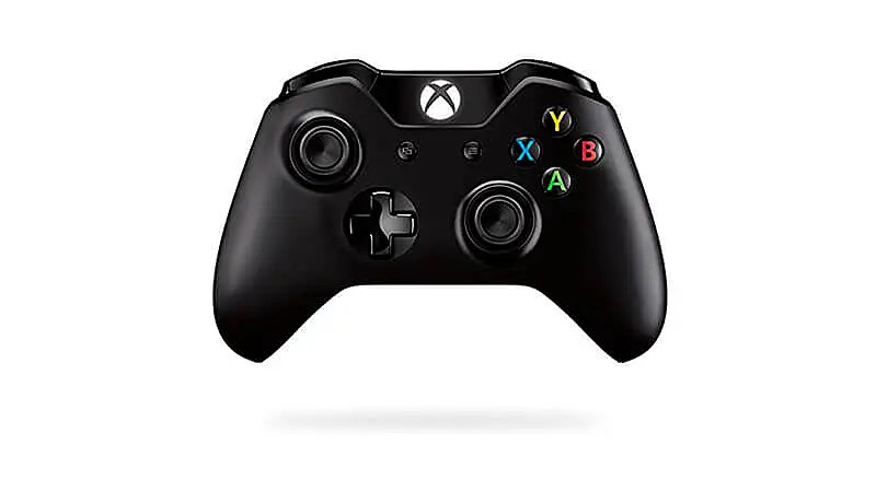 imagem de um gampad de Xbox One sem fio na cor preta
