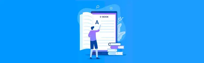 Imagen vectorizada de un ebook