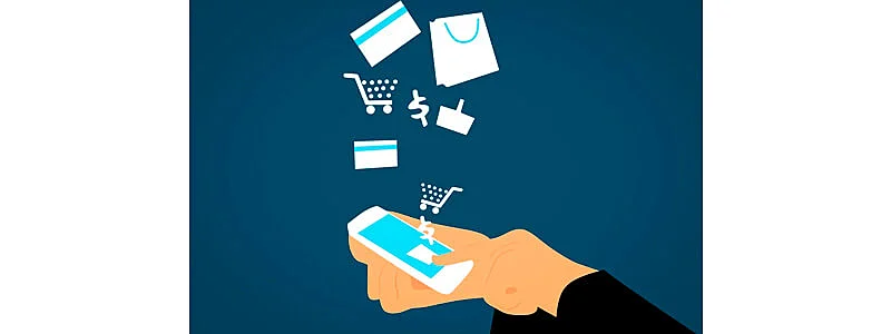 ideia de como ganhar dinheiro sendo ilustrada por um celular com uma loja virtual aberta