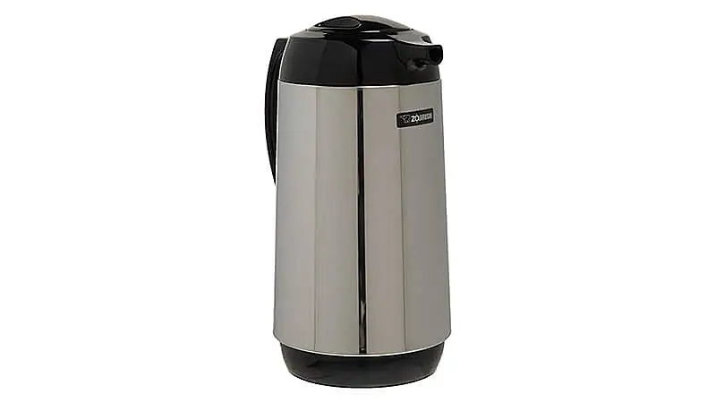 imagem de uma garrafa térmica da Zojirushi em Inox