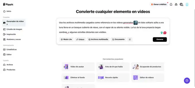 Generador de Video a partir de Fotos con IA