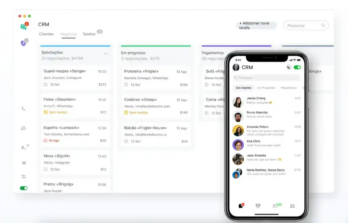 captura de tela do site JivoChat