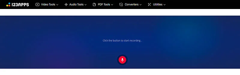 Captura de tela do Online Voice Recorder