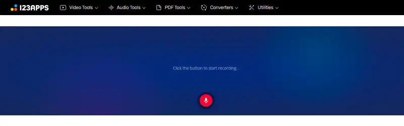 Captura de tela do Online Voice Recorder