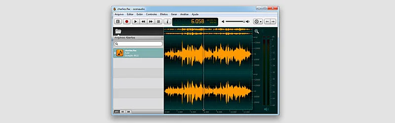 Captura de tela de uma janela do Ocenaudio