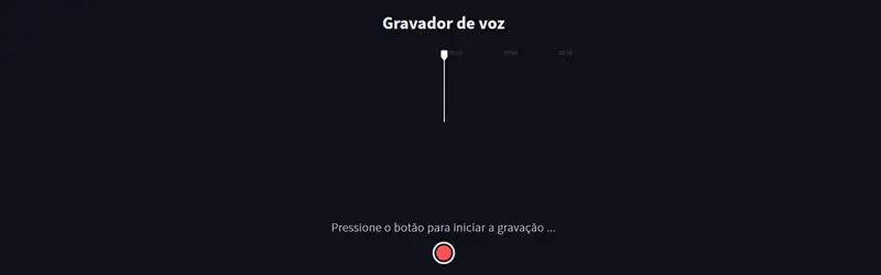 Imagem da tela de gravação do Vocal Remover