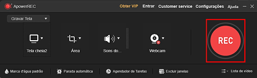 Captura de tela do ApowerREC