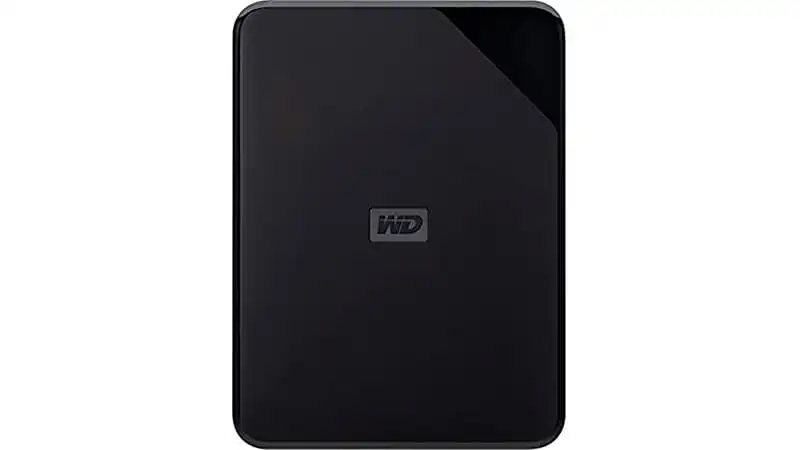 imagem de um hd externo Western Digital na cor preta
