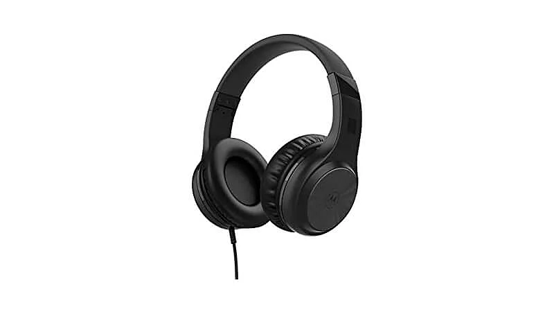 imagem de um headphone com fio Motorola Moto XT120 na cor preta
