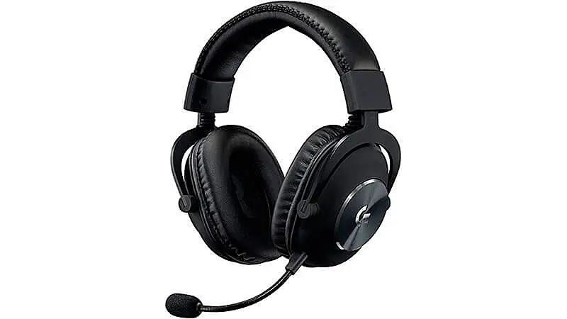 imagem de um headset Logitech G Pro com fio e na cor preta