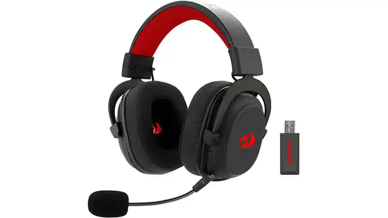 imagem que mostra o headset sem fio Redragon Zeus