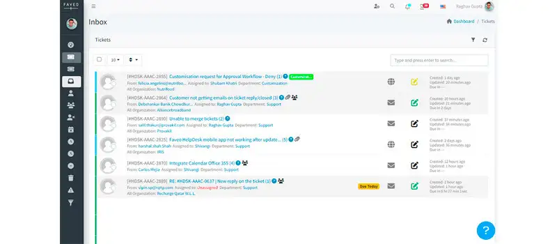 captura de tela do fresh desk gratuito faveo