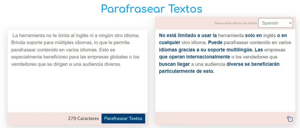 Parafrasear Textos Parafrasear Textos