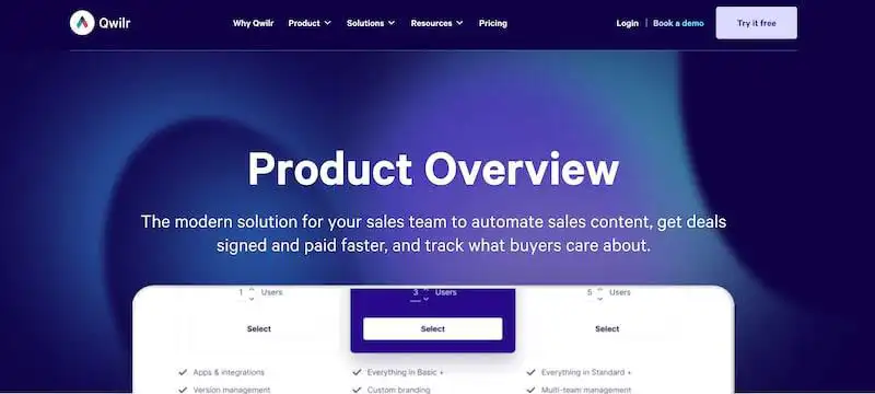 Qwirl homepage