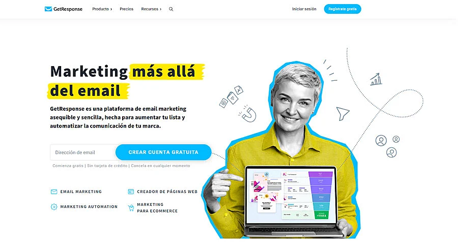 Getresponse homepage