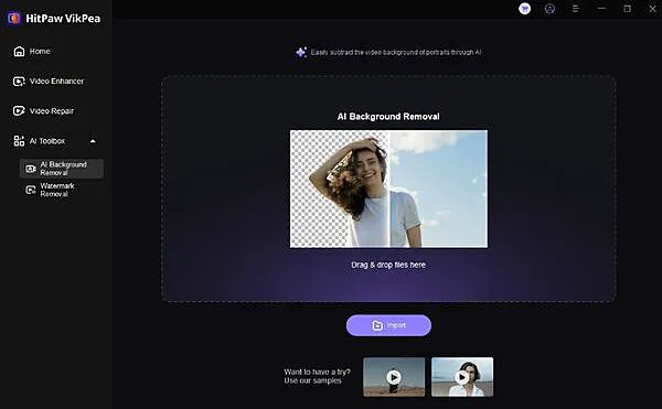 Screenshot do Hitpaw Vikpea para recursos IA