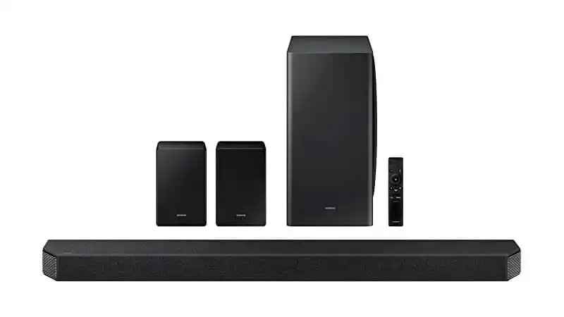 imagem de uma barra de som Samsung HW-Q950A com 4 peças