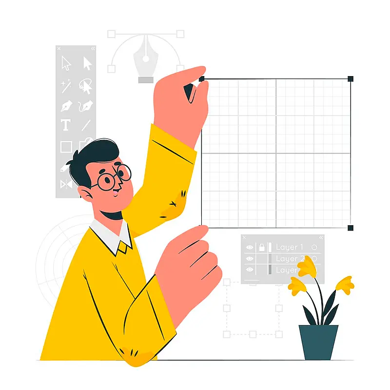 The image shows a man in front of a screen. 