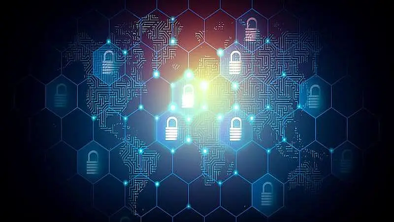 The image shows a map and several locks above it