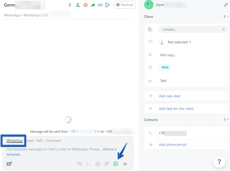 Live chat dashboard