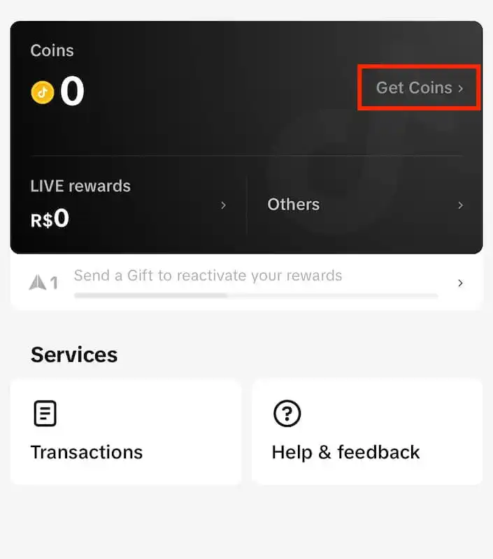How much is a galaxy on TilkTok - coins TikTok coins balance menu