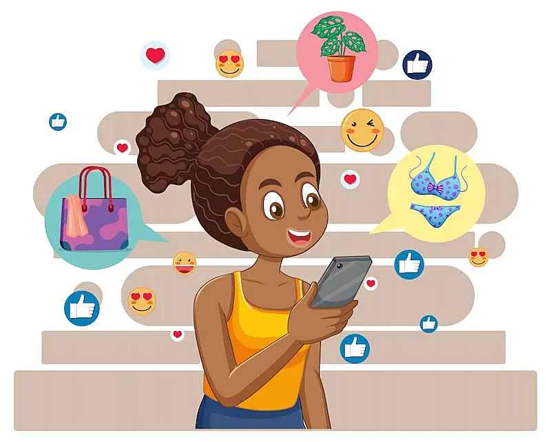 Woman using a smartphone