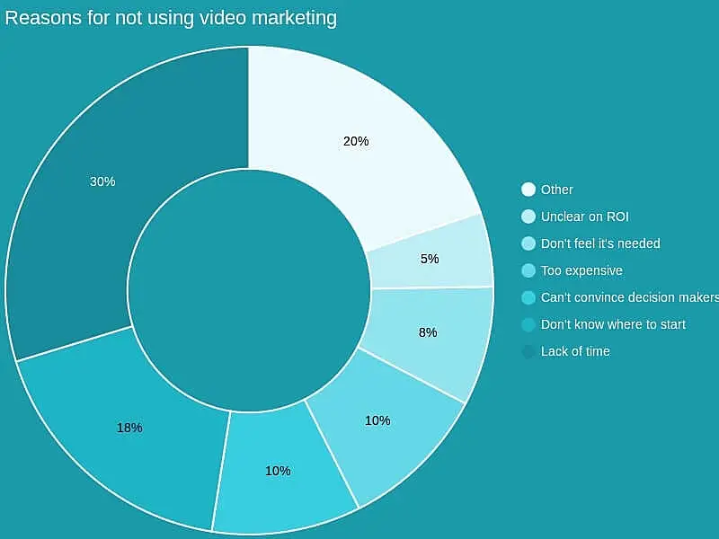 Reasons for not using video marketing graphics