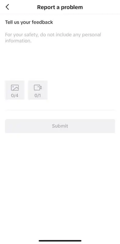 Tell your feedback page