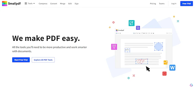 SmallPDF page