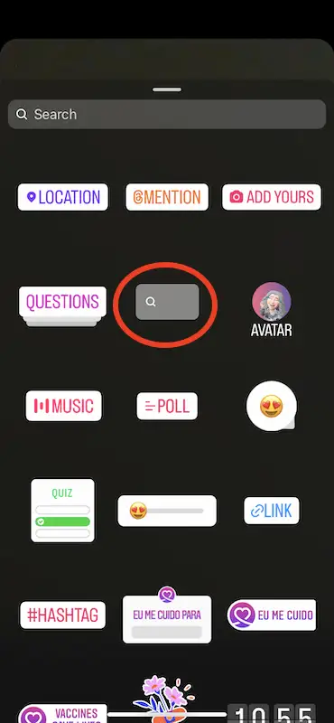 Instagram stories page