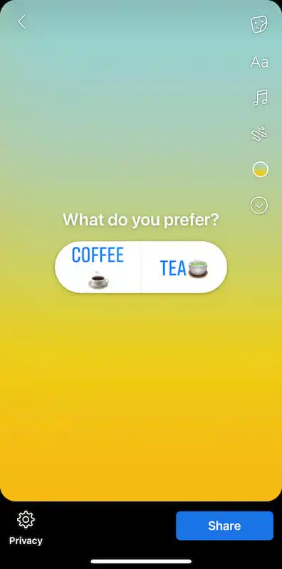 How to create a poll on Facebook - publish poll Stories poll
