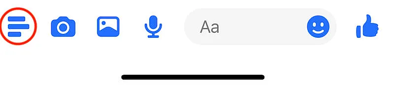 Messenger bar to post on the chat