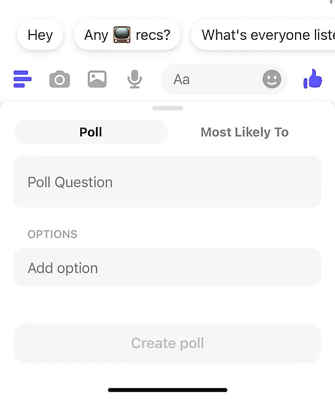 Facebook poll