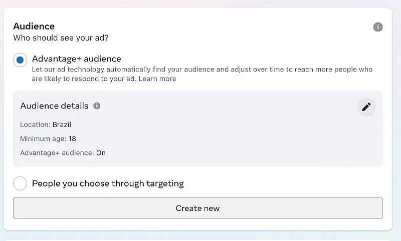 Audience details menu