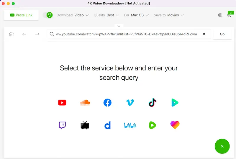 How to download music from YouTube 4k interface 4K Video Downloader Interface