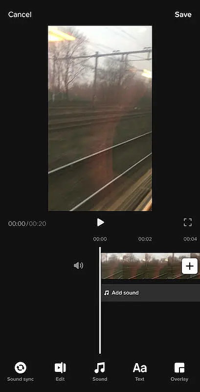 TikTok adjust clip page