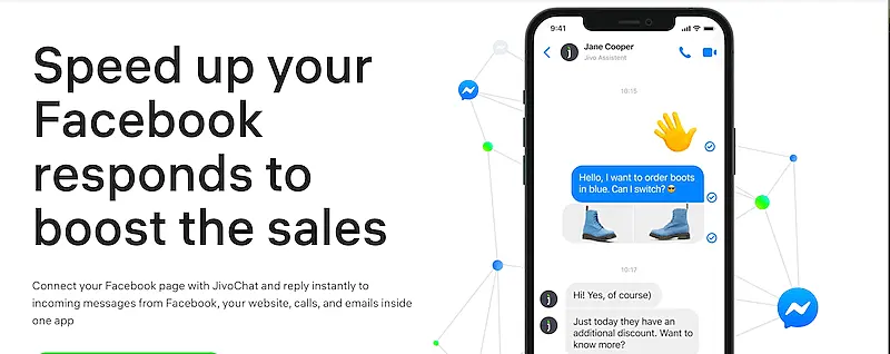 JivoChat feature for Facebook page