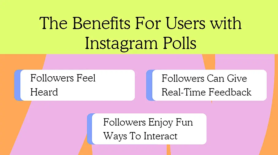 The image shows some of the benefits for users with Instagram polls