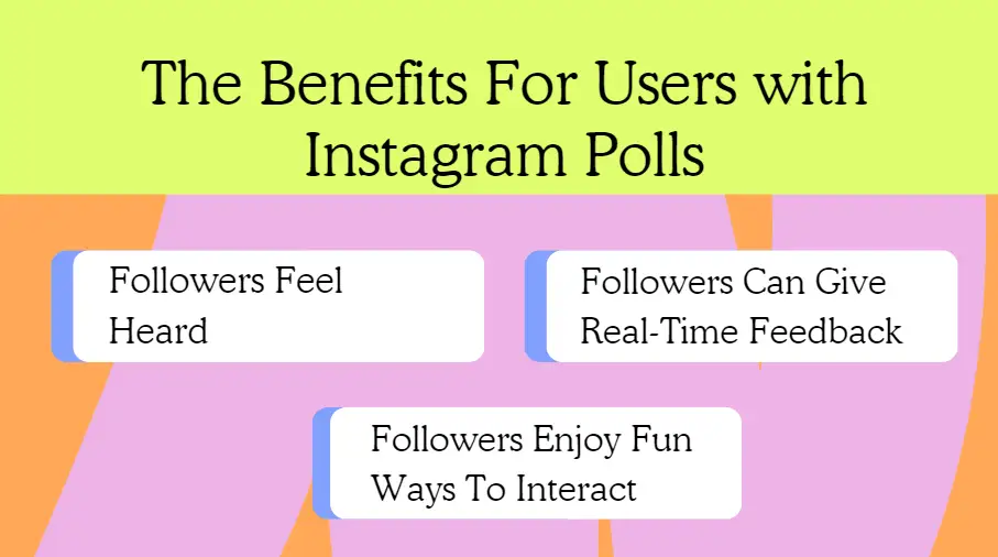 The image shows some of the benefits for users with Instagram polls