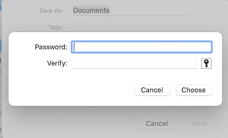 Set up password page