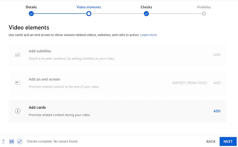 Youtube video edition page
