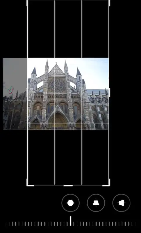 The image shows the video in the IOS photo editor app
