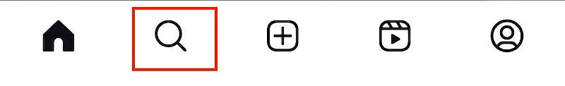 Instagram app menu