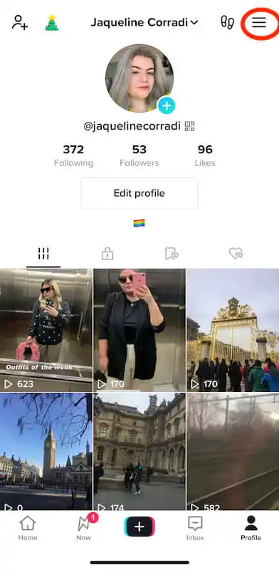 How to see who viewed your tiktok - menu TikTok profile