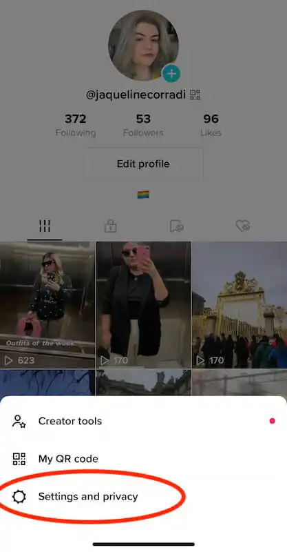 How to see who viewed your TikTok - settings and privacy TikTok menu