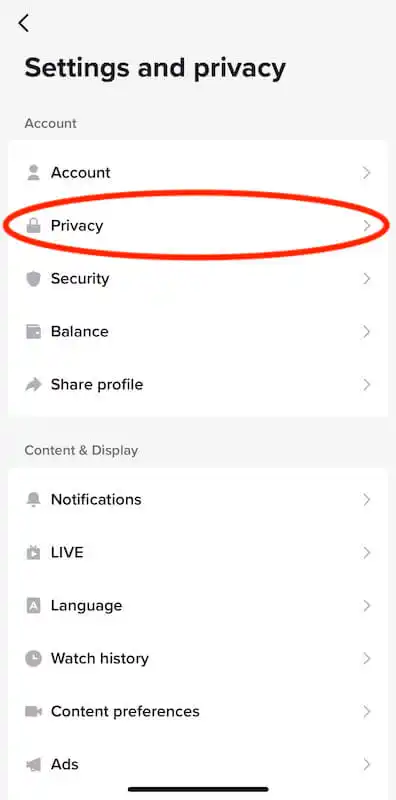 How to see who viewed your tiktok - privacy TikTok settings and privacy menu
