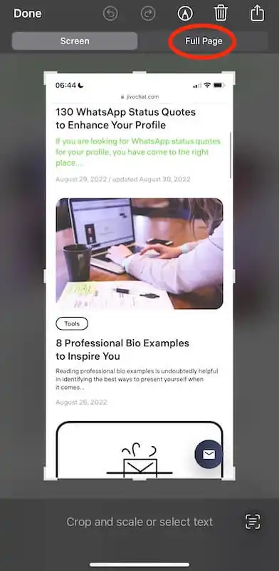 Print screen on iPhone