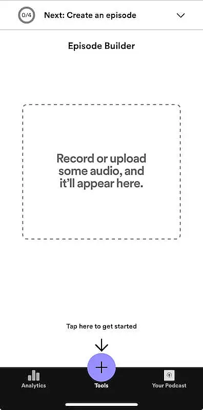 Episode builder page