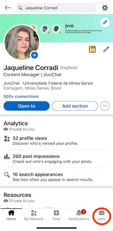 LinkedIn profile