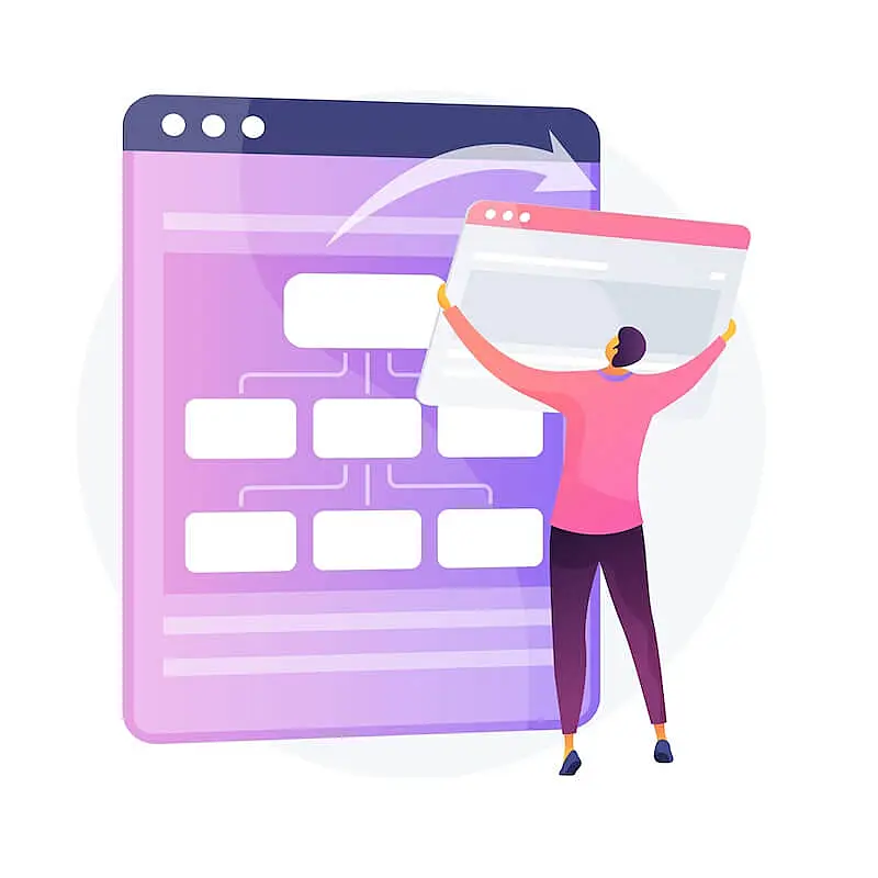 The image shows somoeno arranging a layout structure